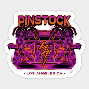 Pinstock Band - Boom Box (Purple) Sticker